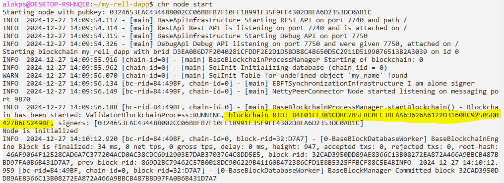 blockchain RID CLI