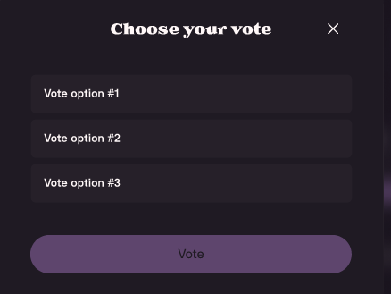 Choose your vote